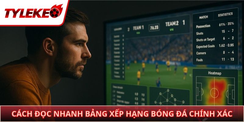 Cách đọc nhanh bảng xếp hạng bóng đá chính xác