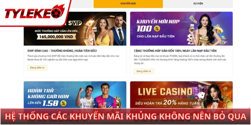 Hệ thống các khuyến mãi khủng không nên bỏ qua
