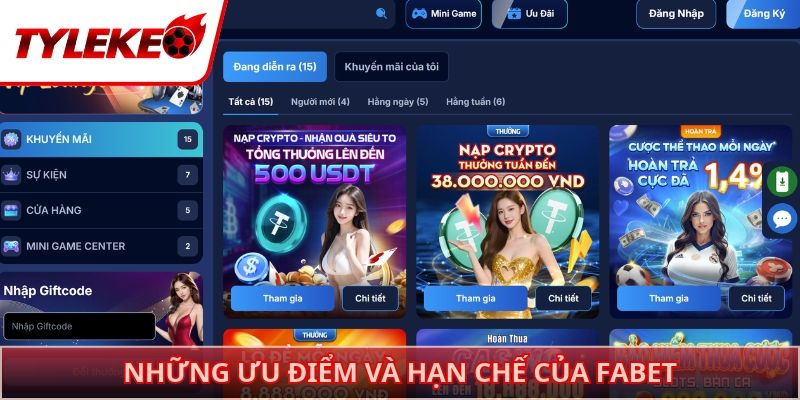 Những ưu điểm và hạn chế của FABET